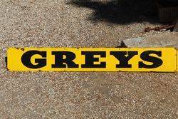 Greys Is Great Cigarette Enamel Advertising Sign 