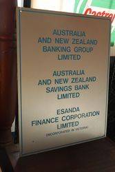 ANZ Australia and New Zealand Banking Group Advertising Sign 