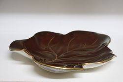 Carlton Ware Rouge Royale Leaf Shaped Plate 