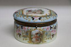 Victorian Glass Lidded Trinket Box #