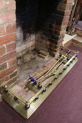 Antique Brass Chimney Fire Guard and Equipment 