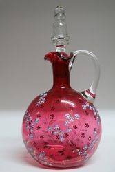 French C19th Ruby Wine Jug  