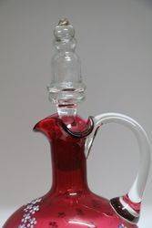 French C19th Ruby Wine Jug  