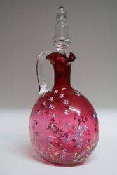 French C19th Ruby Wine Jug  