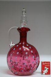 French C19th Ruby Wine Jug  