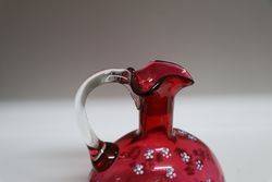 French C19th Ruby Wine Jug  