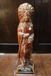 1968 Ezra Brooks Indian Figure Whiskey Decanter  