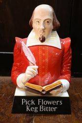 Pick Flowers Keg Bitter Carlton Ware William Shakespeare Figure #
