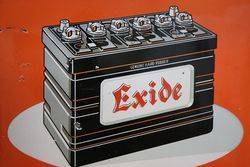 Exide Battery Enamel Advertising Sign 