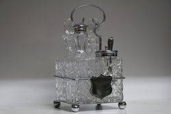 Late 19th Century 4 Bottle Cruet. #