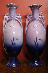 Pair Of Edwardian China Vases  