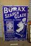 Antique  Borax Glaze Starch Pictorial Enamel Sign