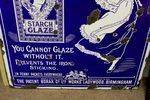 Antique  Borax Glaze Starch Pictorial Enamel Sign