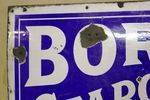 Antique  Borax Glaze Starch Pictorial Enamel Sign