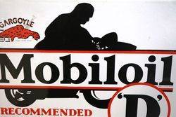 Rare Mobiloil Gargoyle D Enamel Sign