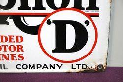 Rare Mobiloil Gargoyle D Enamel Sign