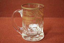 19th Century Hand Decorated Tankard  #