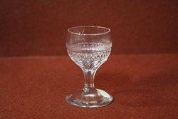 19th Century, Cut Ovoid Bowl Drinking Glass  #