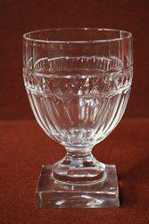 Antique  Square Base Glass Rummer. C1850 #