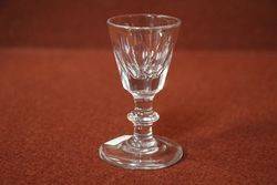 C19th Funnel Bowl, Knopped  Stem, Dram Glass #