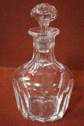 Quality Cut Lead Glass Decanter & Stopper.  #