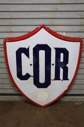 COR Commonwealth Oil Refineries  BP Enamel Advertising Sign 