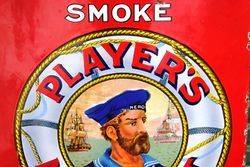 Rare Red Players Navy Cut Enamel Advertising Sign