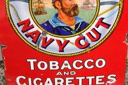 Rare Red Players Navy Cut Enamel Advertising Sign