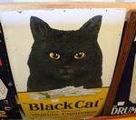 Antique Black Cat Cigarette  Enamel Sign