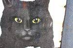 Antique Black Cat Enamel Sign