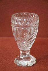 19th Century Heavy Swirl Bowl Drinking Glass  #