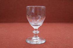 Early Victorian Cup Bowl Single Knop Drinking Glass  #