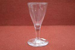 Mid Victorian Plain Stem Funnel Bowl Drinking Glass  #