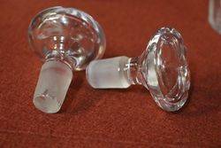 Pair Of Victorian Cut Glass Decanters  