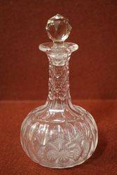 Small Victorian Cut Glass Decanter 