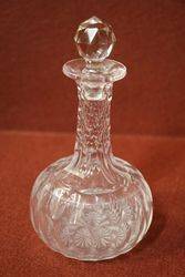 Small Victorian Cut Glass Decanter 