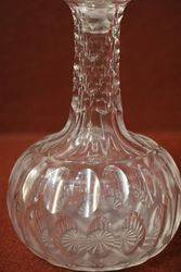 Small Victorian Cut Glass Decanter 