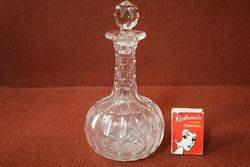 Small Victorian Cut Glass Decanter 