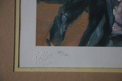 Framed Limited Edition Horse Racing Print  By Claire Eva Burton 