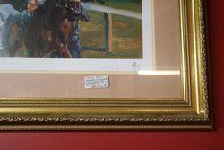 Framed Limited Edition Horse Racing Print  By Claire Eva Burton 