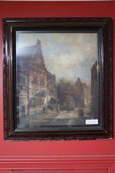 Original 19th Century Dutch Oil Painting In Moulded Frame  #