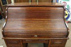 Antique Oak Roll Top Desk 