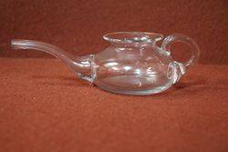 19th Century Glass Long Spout Pot #