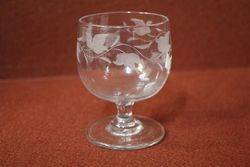 Georgian Engraved Cup Bowl Drinking Glass. #