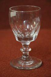 Victorian Barrel Bowl, Centre Knop Stem Drinking Glass #