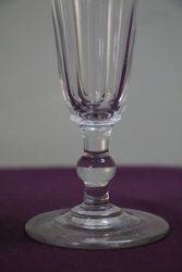 19th Century Funnel Faceted Bowl Centre Knop Stem Glass 