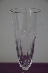 19th Century Funnel Faceted Bowl Centre Knop Stem Glass 