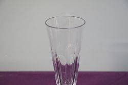 19th Century Funnel Faceted Bowl Centre Knop Stem Glass 