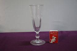 19th Century Funnel Faceted Bowl Centre Knop Stem Glass 