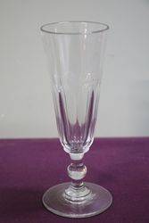 19th Century Funnel Faceted Bowl Champagne Glass 